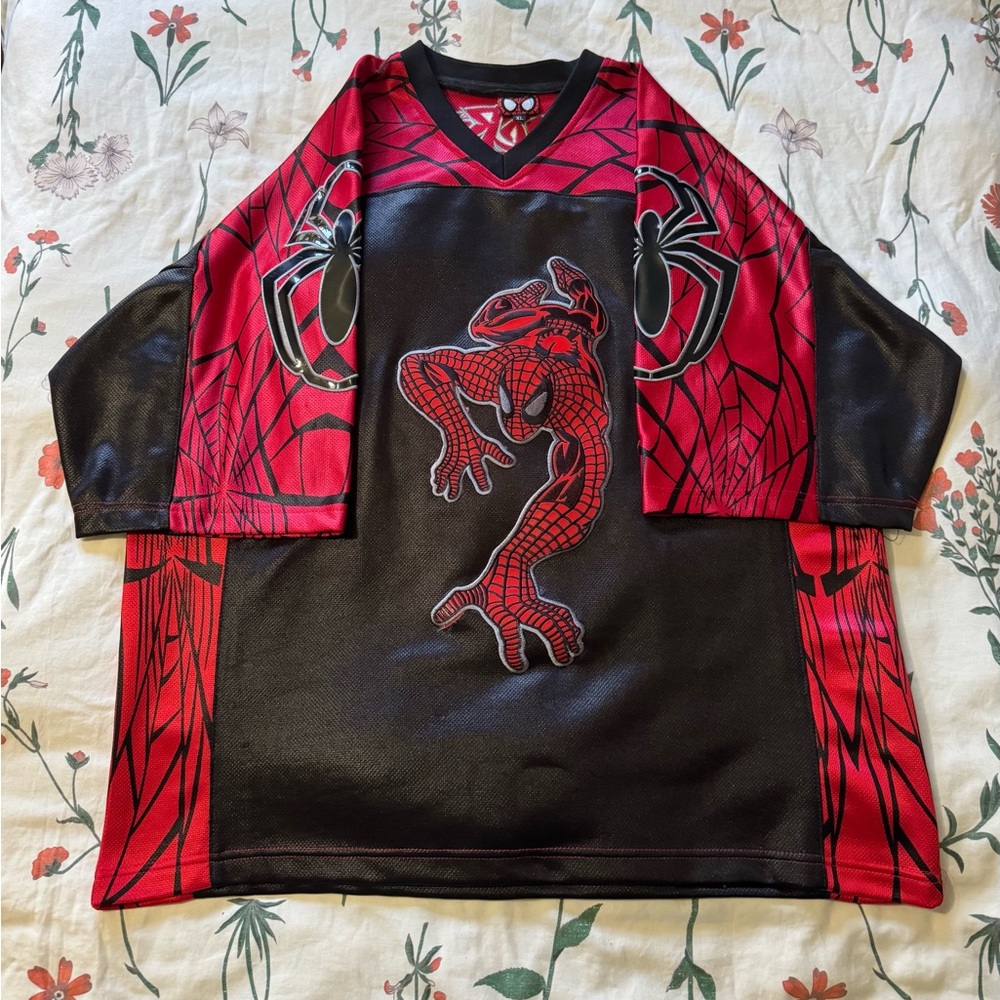 Spiderman Marvel Red and Black Graphic Jersey
